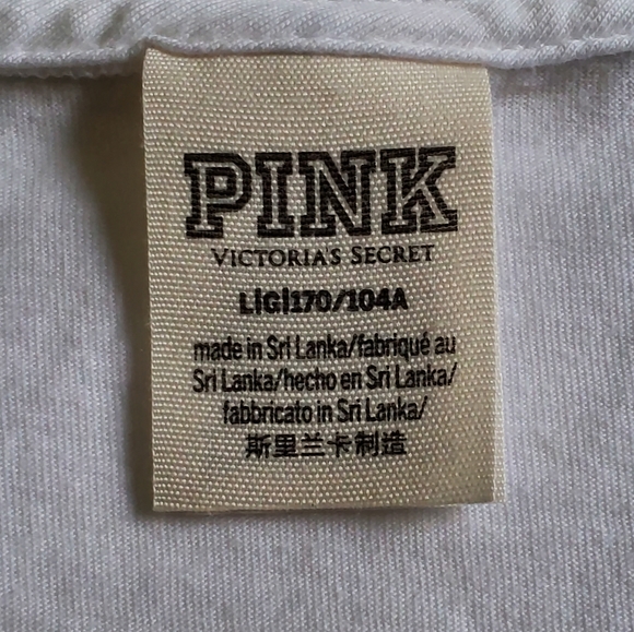 Pink Victoria Secret crop top tropical graphic tee - Picture 2 of 5